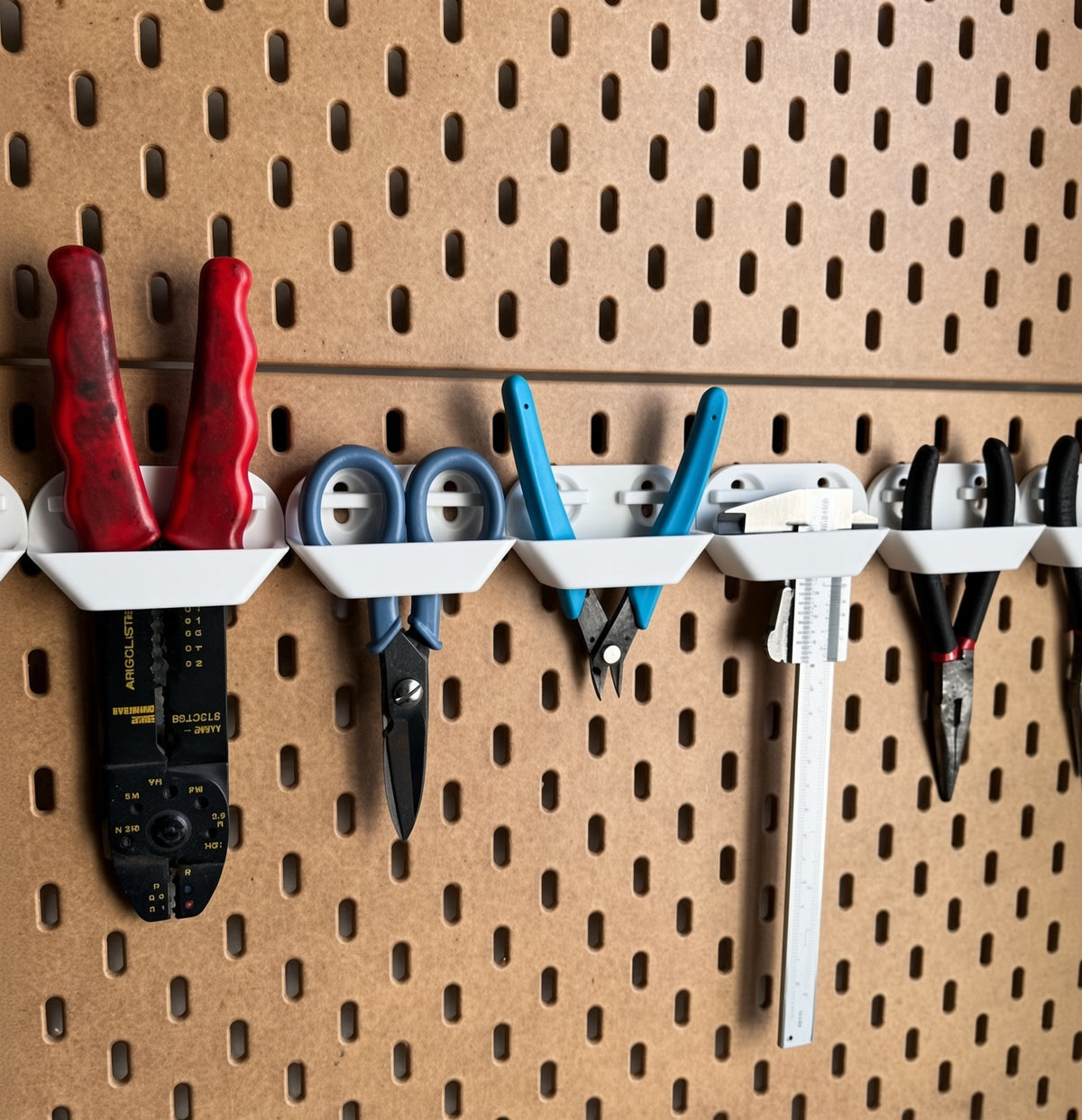 Alet Tutucu - Duvar Monteli Pegboard Alet Organizer - Beyaz