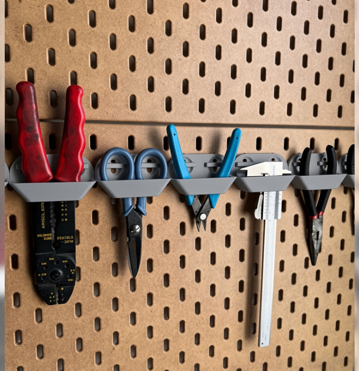 Alet Tutucu - Duvar Monteli Pegboard Alet Organizer - Gri