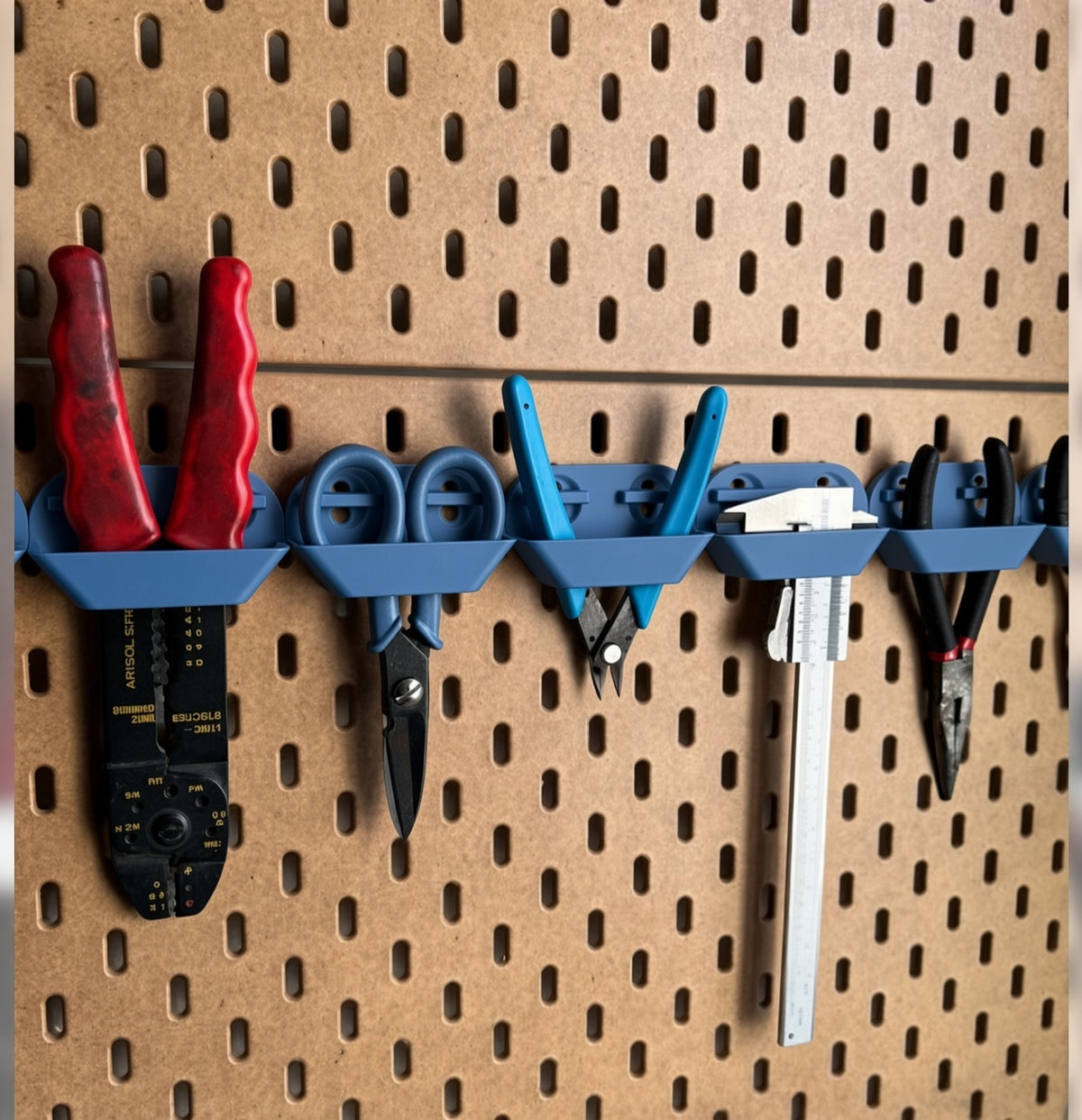 Alet Tutucu - Duvar Monteli Pegboard Alet Organizer - Mavi
