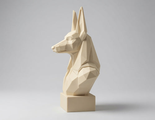 Anubis Büstü - Krem