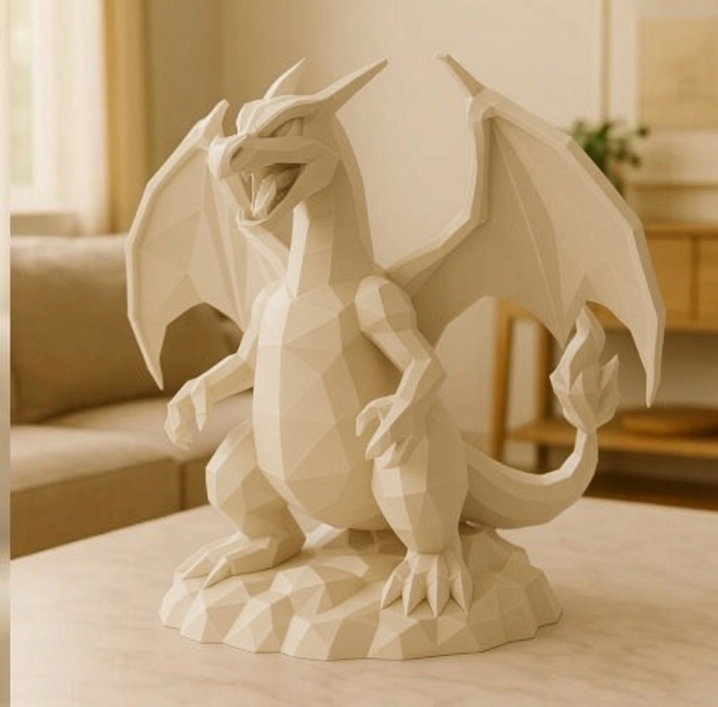 Low Poly Ejderha Figürü - görsel 1