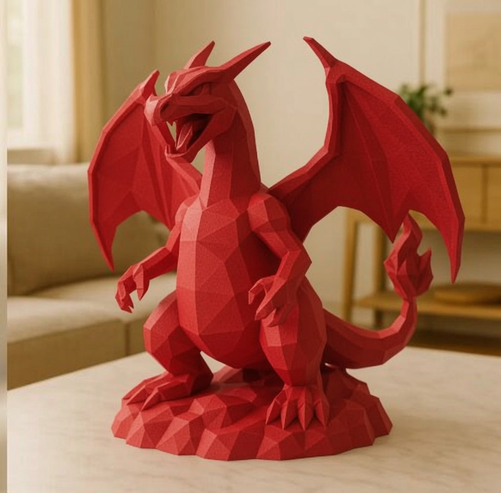 Low Poly Ejderha Figürü - görsel 2