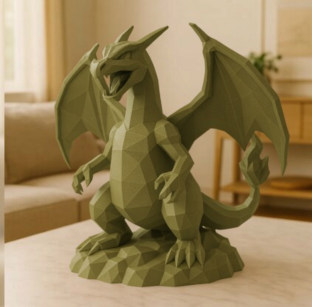 Low Poly Ejderha Figürü - görsel 4