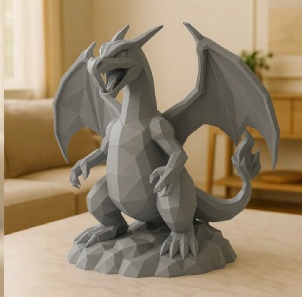Low Poly Ejderha Figürü - görsel 5