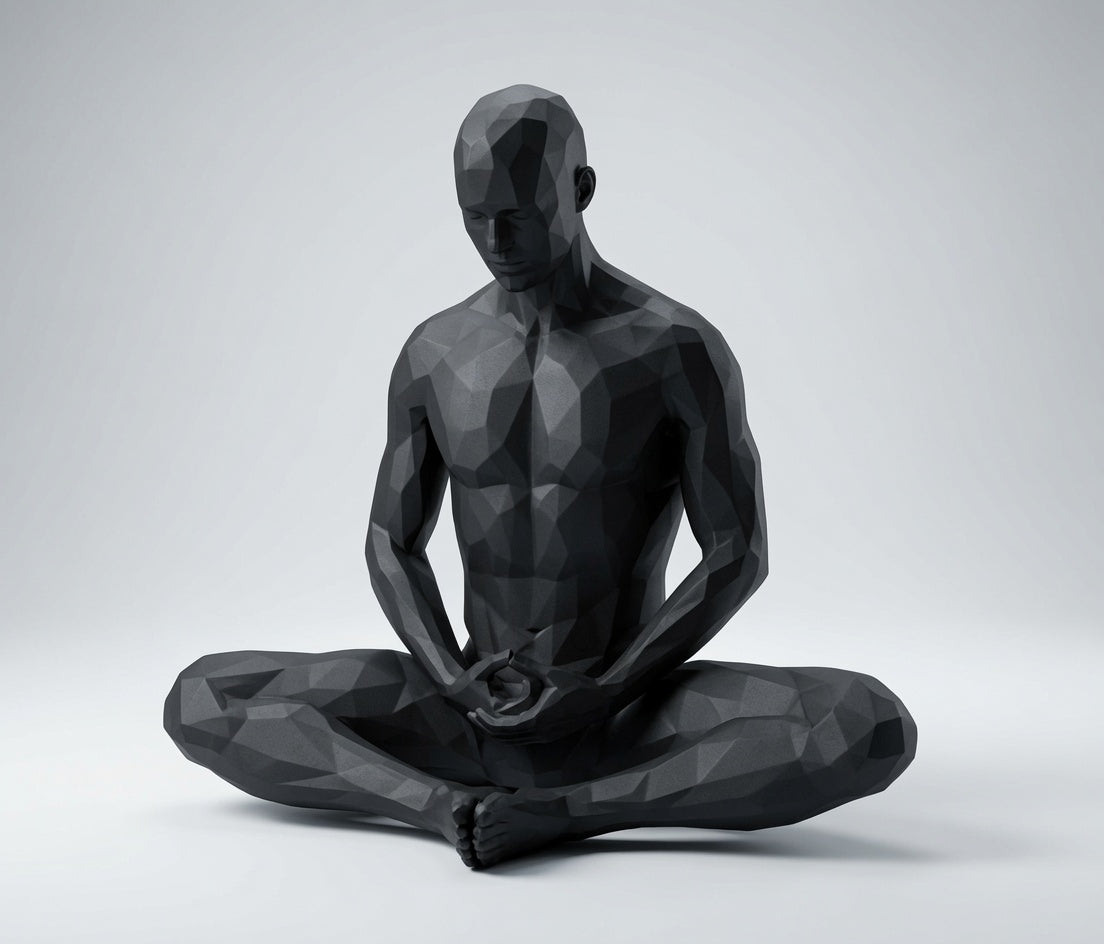 Meditasyon Yapan Figür - Siyah