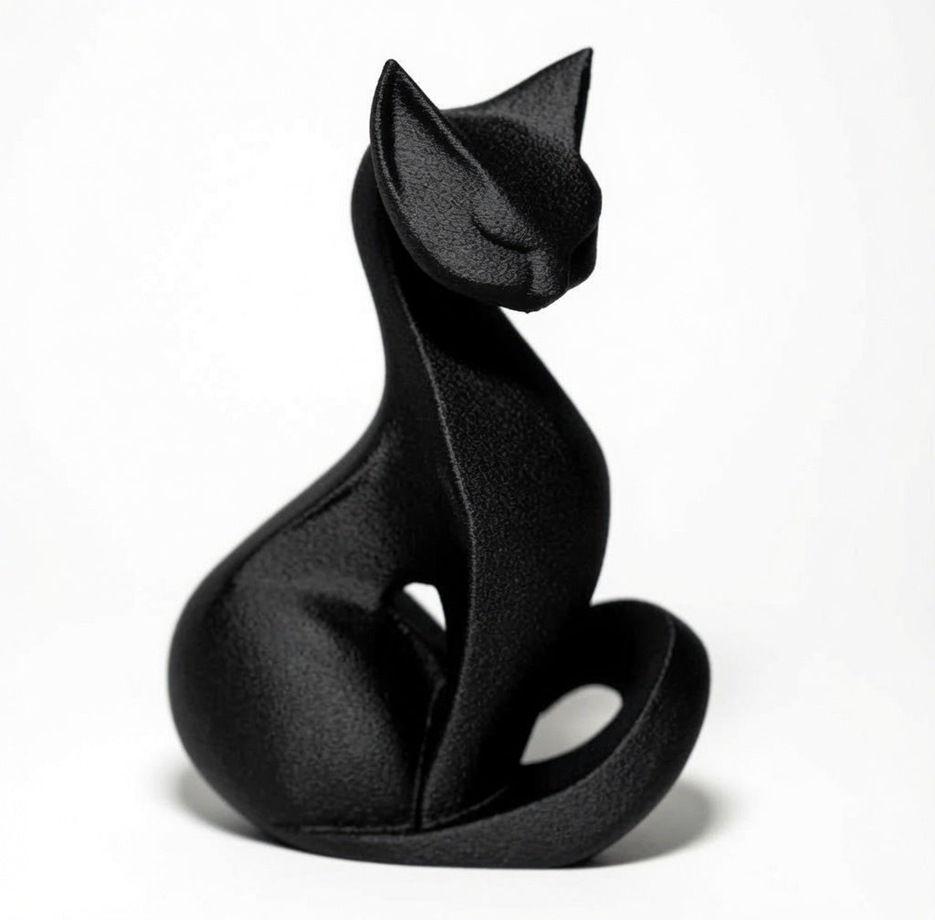Minimalist Oturan Kedi Figürü - görsel 3