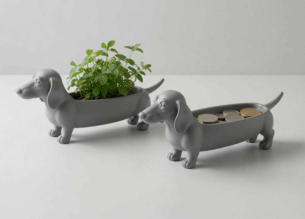 Köpek Takı Tabağı - Gri